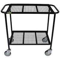 5 Star Mobile Shelf Trolley with Mesh Shelves 950x450x900mm FS644237