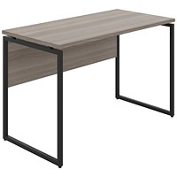 5 Star Vexo Desk with Modesty Panel 1200mm Grey Oak/Black