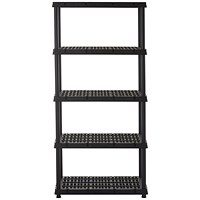 5 Star Hdut 5 Tier Shelving Plastic 900x460x1800mm