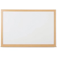 5 Star Magnetic Drywipe Whiteboard Wood Frame 600x900mm