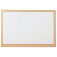 5 Star Magnetic Drywipe Whiteboard Wood Frame 1200x900mm