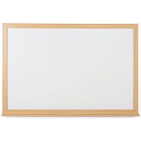 5 Star Magnetic Drywipe Whiteboard Wood Frame 1800x1200mm