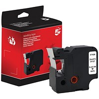 Five Star Non-OEM Replacement for Dymo 45803 Black on White 19mm x 7m FS671626