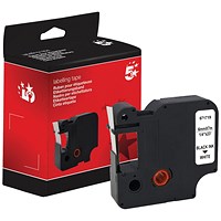 Five Star Non-OEM Replacement for Dymo 43613 Black on White 6mm x 7m FS671719