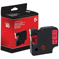 Five Star Non-OEM Replacement for Dymo 40917 Black on Red 9mm x 7m FS672240