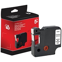 Five Star Non-OEM Replacement for Dymo 18488 Black on White 12mm x 3.5m FS672447