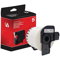 Five Star Non-OEM Replacement for Brother DK-22205 Black on White 62mm x 30.48m FS672472