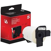 Five Star Non-OEM Replacement for Brother DK-11247 Black on White 103mm x 164mm 180/Roll FS672775