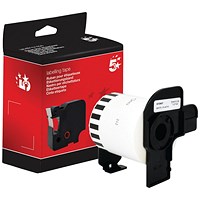 Five Star Non-OEM Replacement for Brother DK-22212 Black on White 62mm x 15.24m FS672907