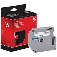 Five Star Non-OEM Replacement for Brother M-K221 Black on White 9mm x 8m FS672971