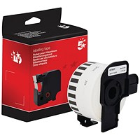 Five Star Non-OEM Replacement for Brother DK-22225 Black on White 38mm x 30.48m FS673037