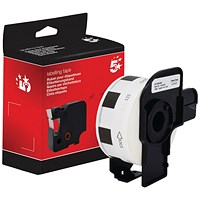 Five Star Non-OEM Replacement for Brother DK-11221 Black on White 23mm x 23mm 1000/Roll FS673040