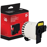 Five Star Non-OEM Replacement for Brother DK-44605 Black on Yellow 62mm x 30.48m FS673140