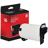 Five Star Non-OEM Replacement for Brother DK-11240 Black on White 102mm x 51mm 600/Roll FS673402