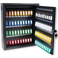 5 Star Deluxe Steel Key Cabinet 80 Key Capacity Dark Grey FS675115