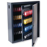 5 Star Deluxe Steel Key Cabinet 150 Key Capacity Dark Grey FS675176
