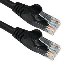 5 Star RJ45 Cable Lsoh Moulded Network Cable Cat6 Black 2m FS676211