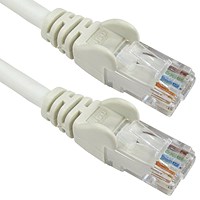 5 Star RJ45 Cable Lsoh Moulded Network Cable Cat6 White 1m FS676309