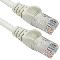 5 Star RJ45 Cable Lsoh Moulded Network Cable Cat6 White 3m FS676333