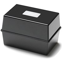 5 Star Card Index Box 6x4 Inch Black