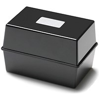 5 Star Card Index Box 8x5 Inch Black