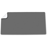 5 Star Double Sided Heat-Resistant Desk Mat 800x400mm Faux Leather Grey/White