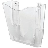 5 Star Wall Pocket Literature Holder with Wall Fixings A4 Portrait Crystal