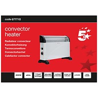 5 Star Convector Heater 2000W White