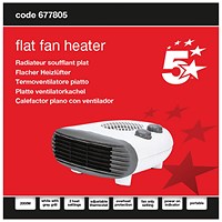 5 Star Flat Fan Heater 2000W White