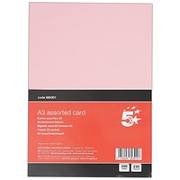 5 Star A3 Assorted Card 230 Micron Pack of 200