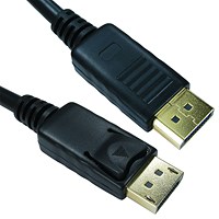 5 Star Locking DisplayPort Cable 2m Black