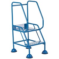 5 Star UK Domed Feet Punched 2 Tread Steps Blue FS687549