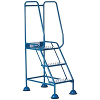 5 Star UK Domed Feet Punched 3 Tread Steps Blue FS687550