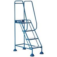 5 Star UK Domed Feet Punched 4 Tread Steps Blue FS687636