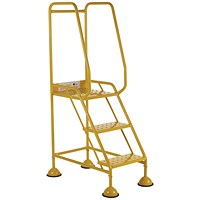 5 Star UK Domed Feet Punched 3 Tread Steps Yellow FS687737