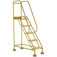 5 Star UK Domed Feet Punched 5 Tread Steps Yellow FS687743