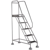 5 Star UK Domed Feet Anti-Slip 5 Tread Steps Grey FS687754