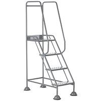 5 Star UK Domed Feet Punched 4 Tread Steps Grey FS687884