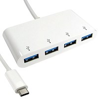 5 Star USB Type-C (M) to 4x USB 3.0 Type A (F) Hub 15cm FS711385