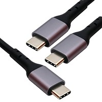 5 Star Dual USB-C 140W Charging Cable Black 1.8m