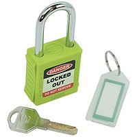 5 Star Standard Shackle Safety Lockout Padlock Green FS712545