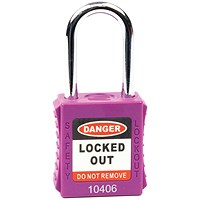 5 Star Standard Shackle Safety Lockout Padlock Purple FS712550