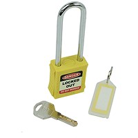 5 Star Long Shackle Safety Lockout Padlock Yellow FS712552