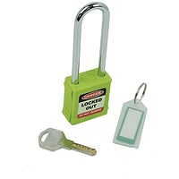 5 Star Long Shackle Safety Lockout Padlock Green FS712553
