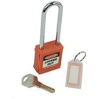 5 Star Long Shackle Safety Lockout Padlock Orange FS712555