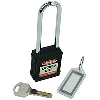 5 Star Long Shackle Safety Lockout Padlock Black FS712556