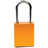 5 Star Aluminium Safety Lockout Padlock Orange FS712562