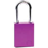 5 Star Aluminium Safety Lockout Padlock Purple FS712563