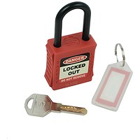 5 Star Di-Electric Non Conductive Safety Lockout Padlock Red FS712571