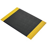 5 Star Anti-Fatigue Textured Top Mat, 600 x 900mm, Black/Yellow